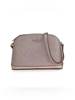 Kate Spade Rose Gold Tinsel Sparkly Dome Crossbody Bag